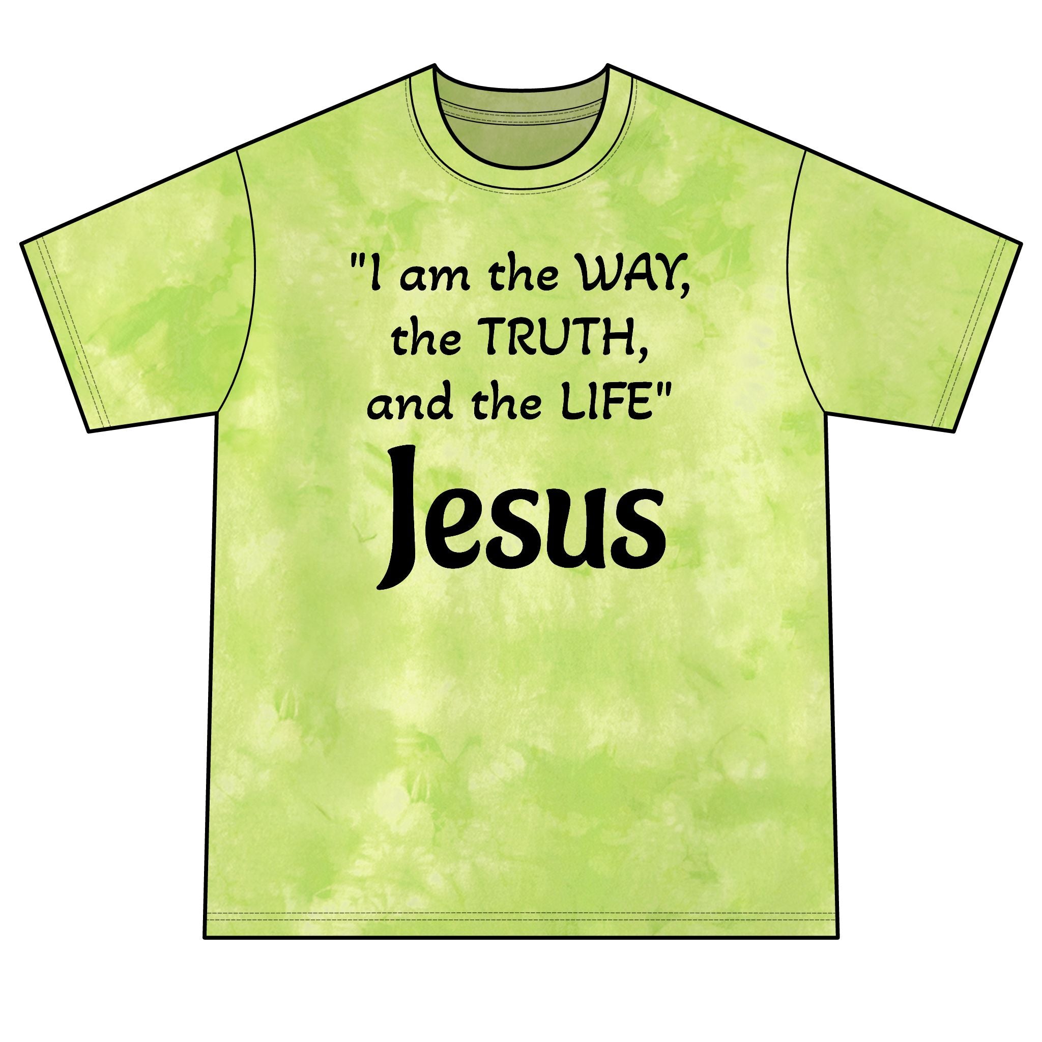 The Way Tie-Dye Tee — John 14:6 Christian Scripture Shirt