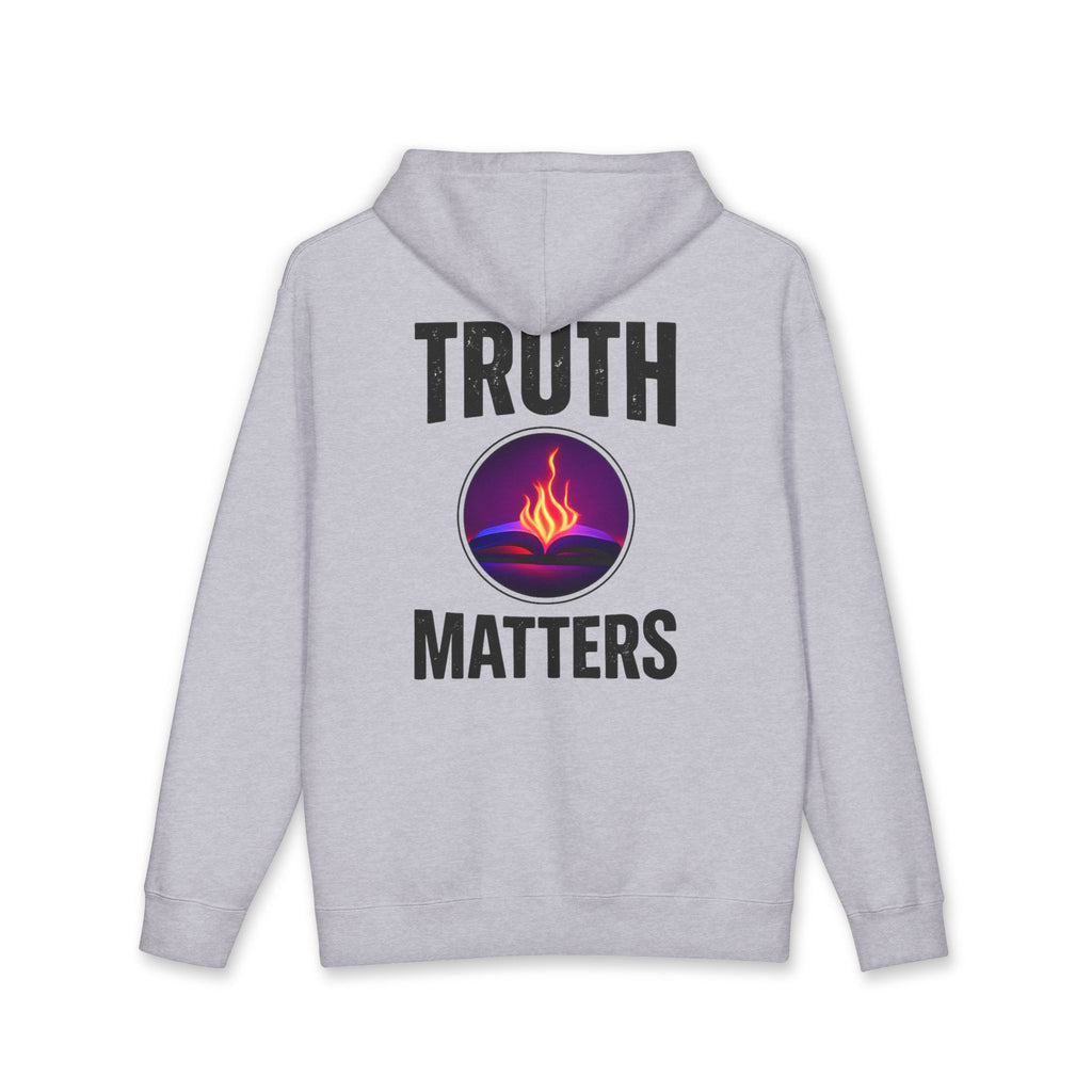 Truth Matters Hoodie — Spiritual Flame Graphic Hooded Sweatshirt
