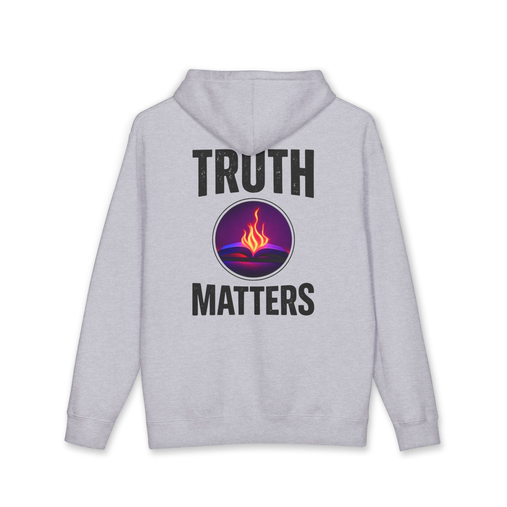 Truth Matters Hoodie — Spiritual Flame Graphic Hooded Sweatshirt