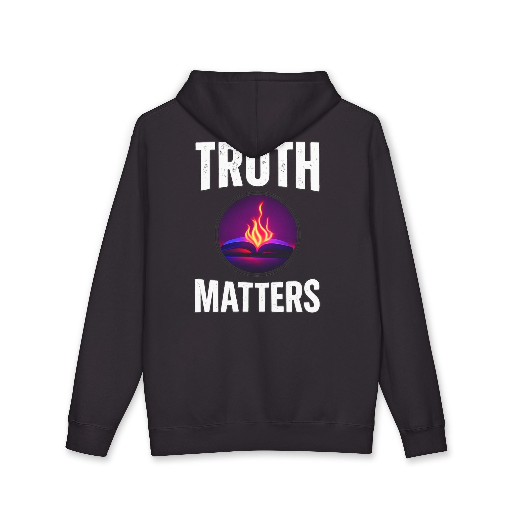 Truth Matters Hoodie — Spiritual Flame Graphic Hooded Sweatshirt