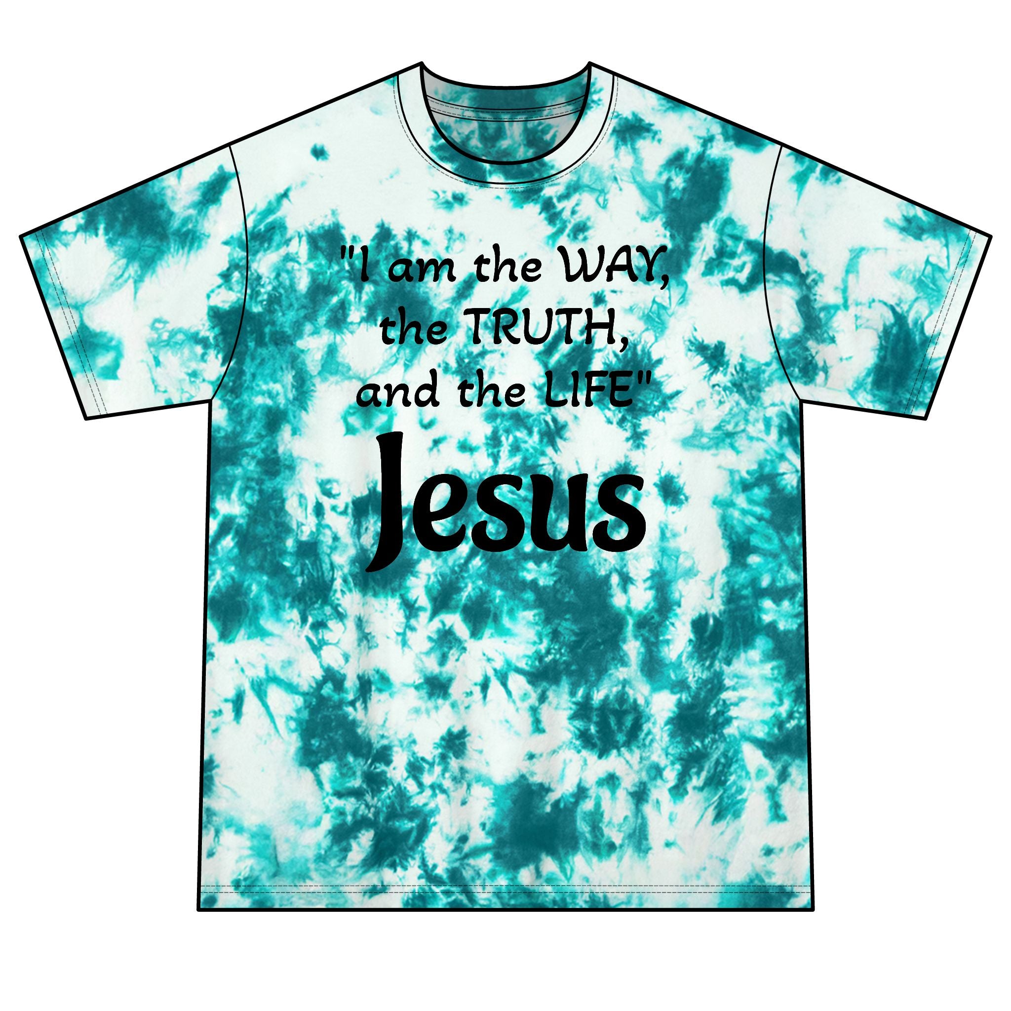 The Way Tie-Dye Tee — John 14:6 Christian Scripture Shirt