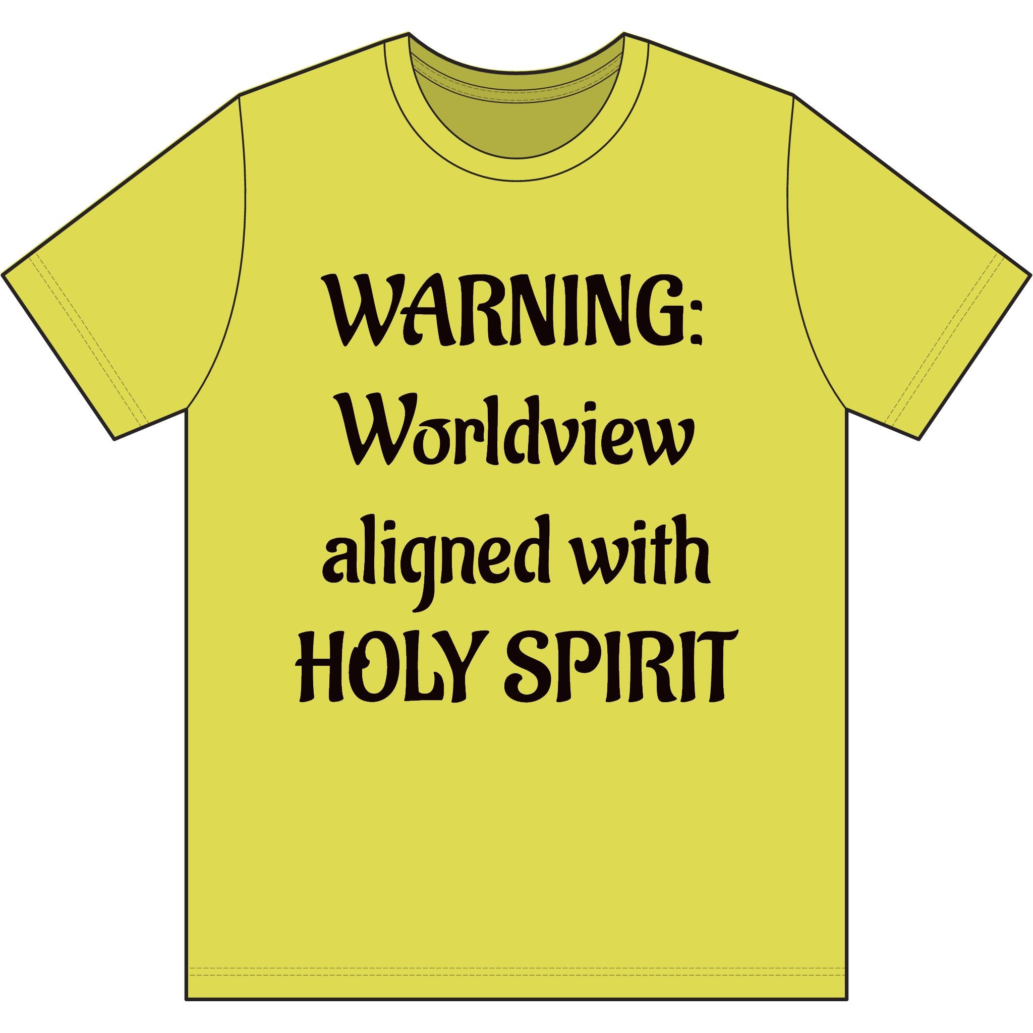 Christian T‑Shirt – Worldview with Lion & verse on back