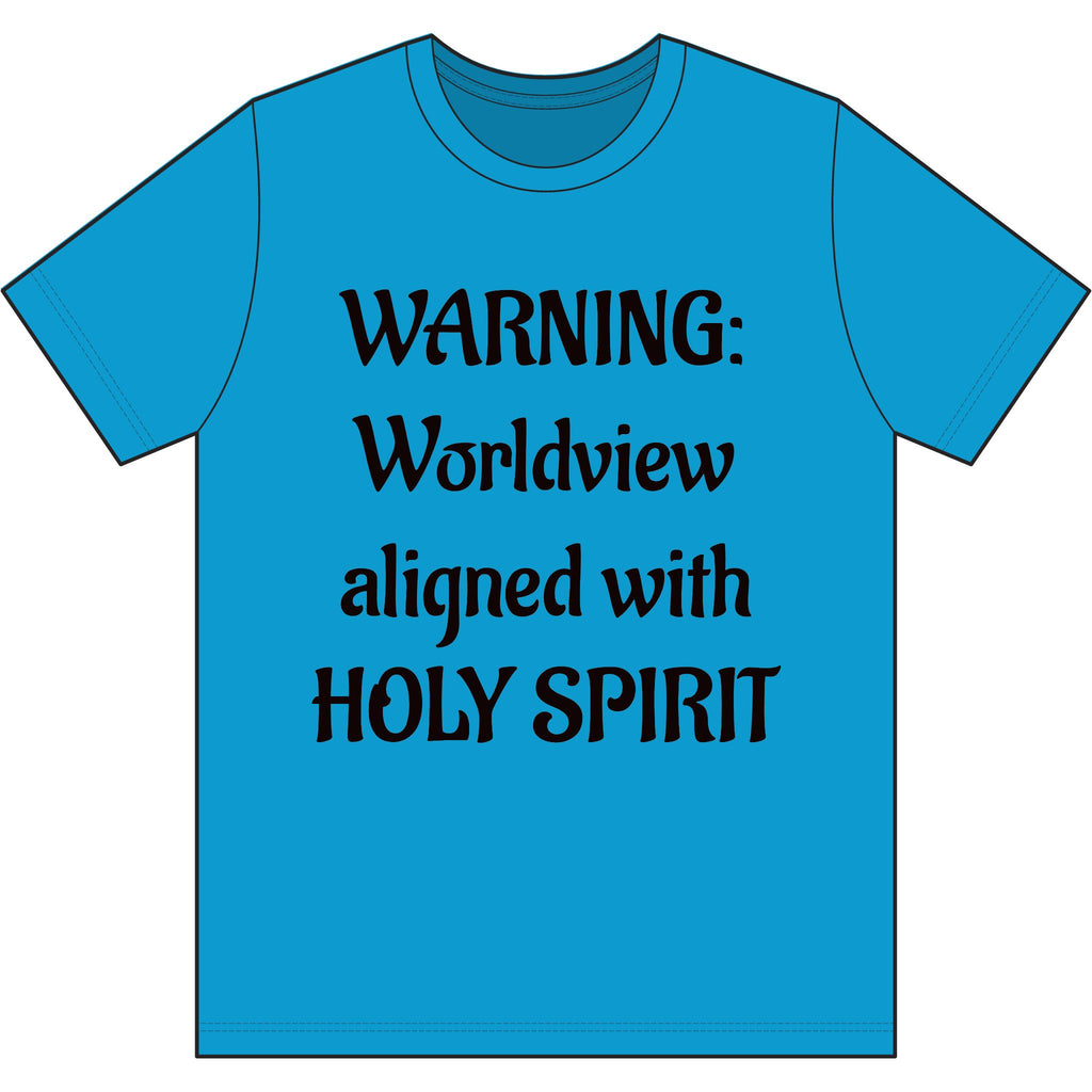 Christian T‑Shirt – Worldview with Lion & verse on back