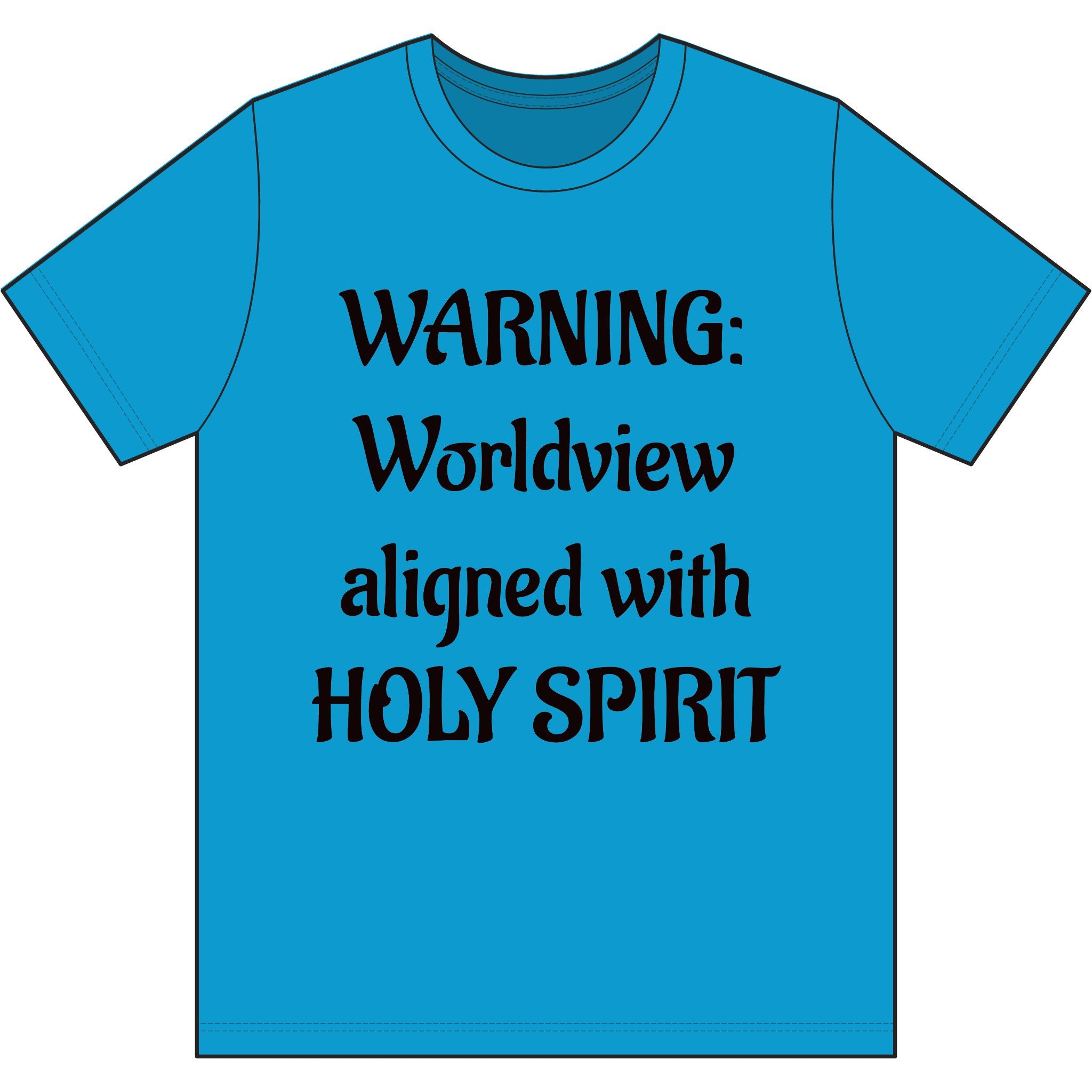 Christian T‑Shirt – Worldview with Lion & verse on back