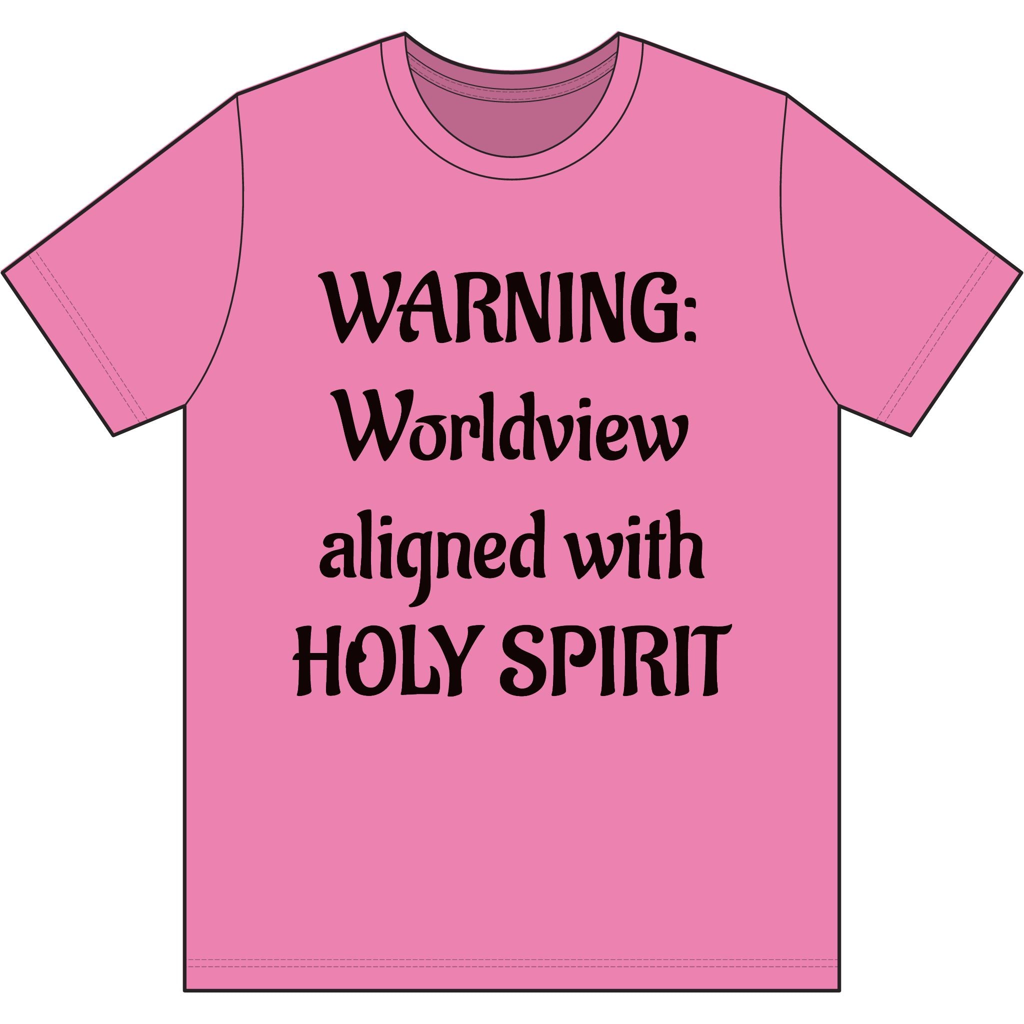 Christian T‑Shirt – Worldview with Lion & verse on back