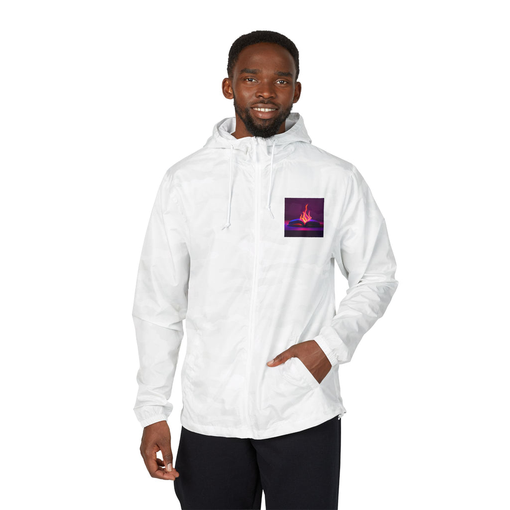 Truth Matters Windbreaker Jacket — Flame Logo Hooded Windbreaker