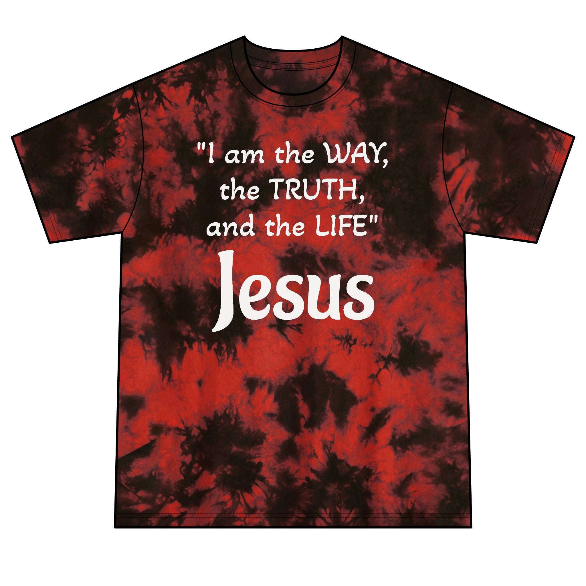 The Way Tie-Dye Tee — John 14:6 Christian Scripture Shirt