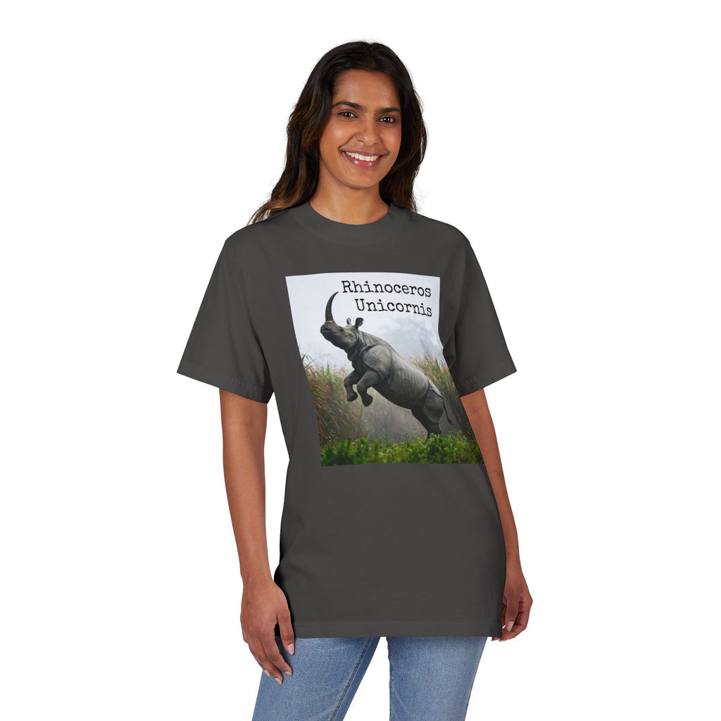 Rhinoceros Unicornis T‑Shirt — Psalm 92:10 Inspirational Rhino Graphic Tee