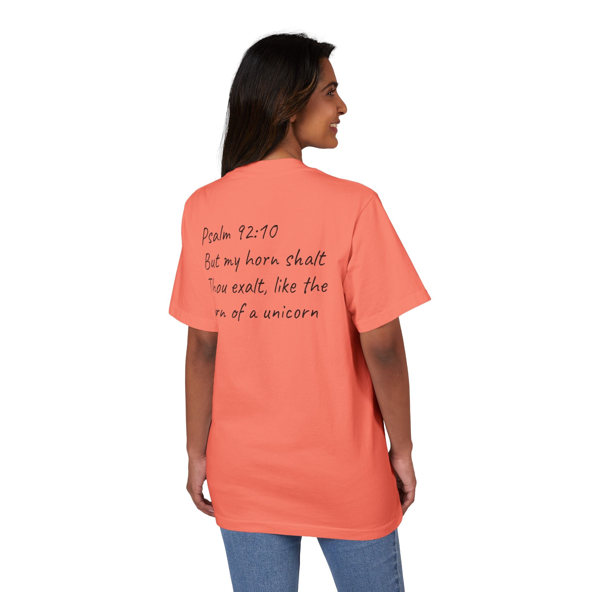 Rhinoceros Unicornis T‑Shirt — Psalm 92:10 Inspirational Rhino Graphic Tee