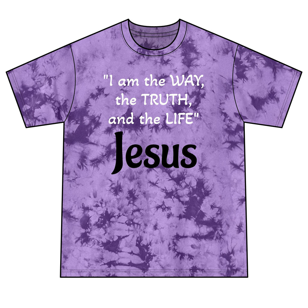 The Way Tie-Dye Tee — John 14:6 Christian Scripture Shirt