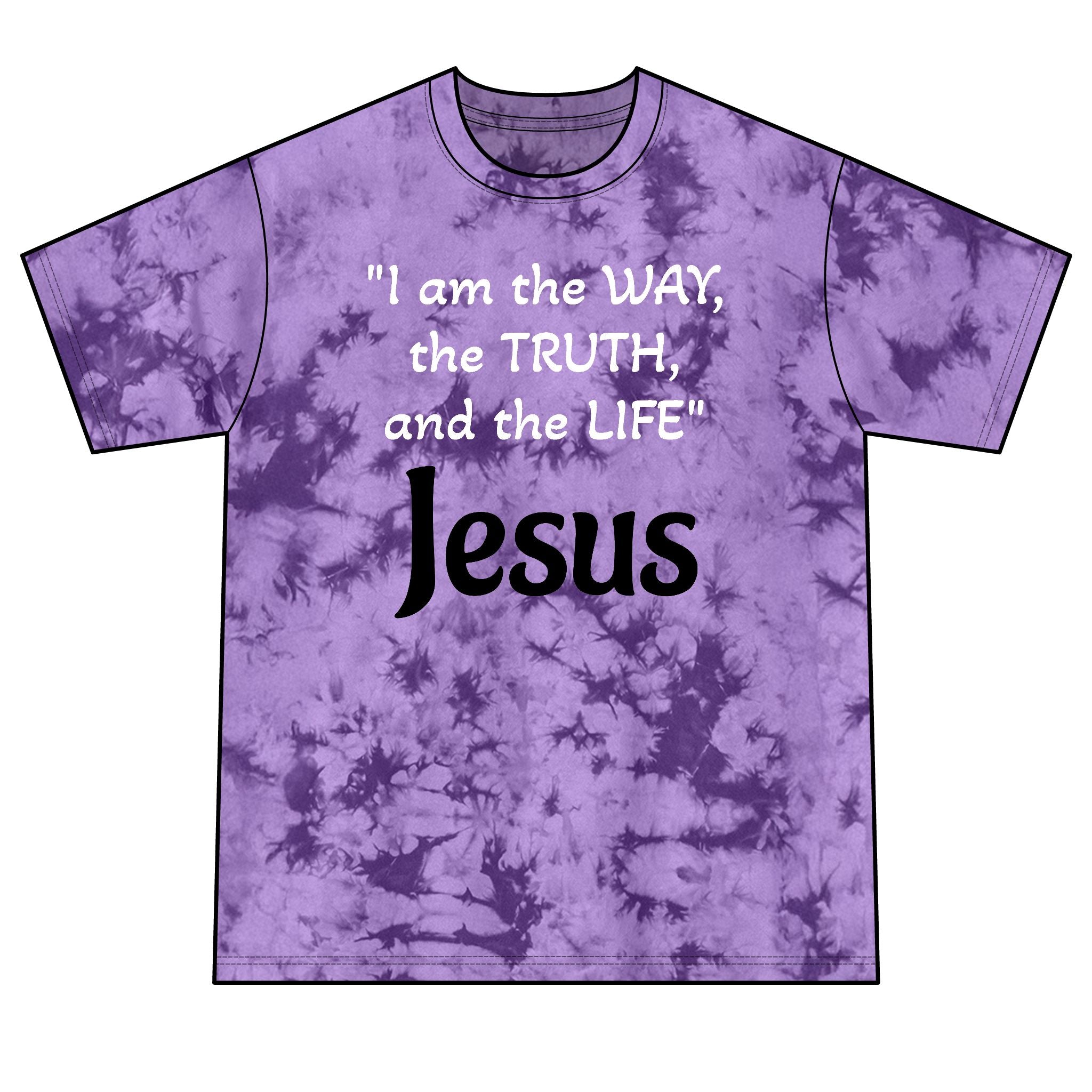 The Way Tie-Dye Tee — John 14:6 Christian Scripture Shirt