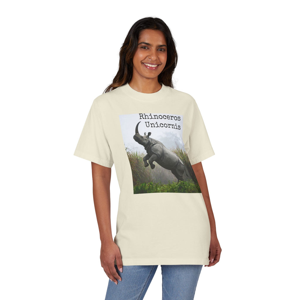 Rhinoceros Unicornis T‑Shirt — Psalm 92:10 Inspirational Rhino Graphic Tee