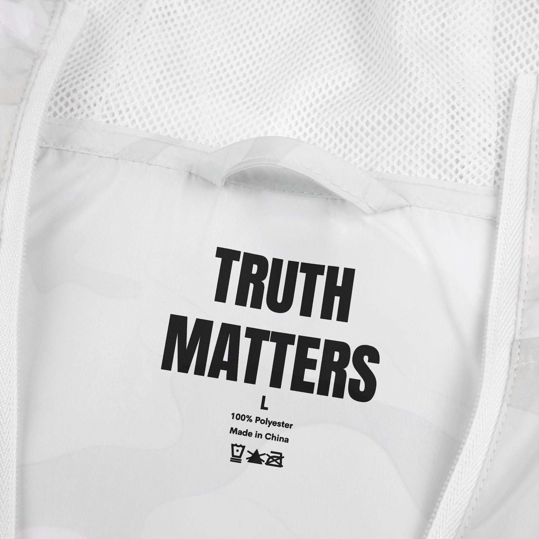 Truth Matters Windbreaker Jacket — Flame Logo Hooded Windbreaker