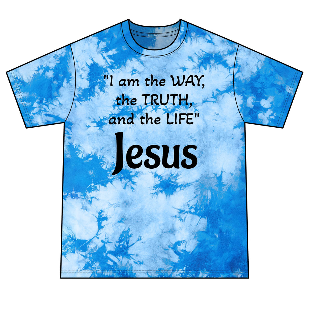 The Way Tie-Dye Tee — John 14:6 Christian Scripture Shirt