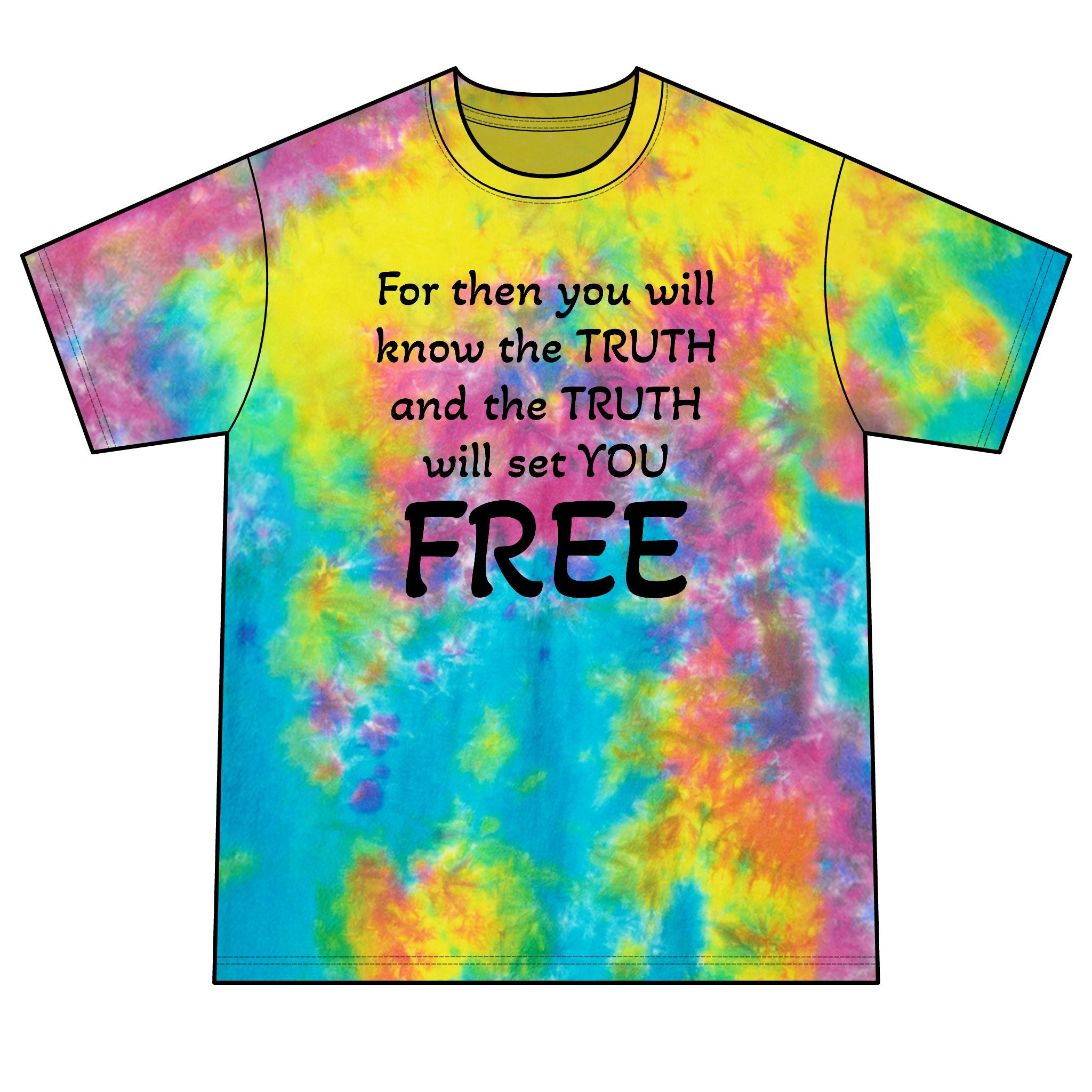 Truth Matters Tie-Dye Tee with John 8:32