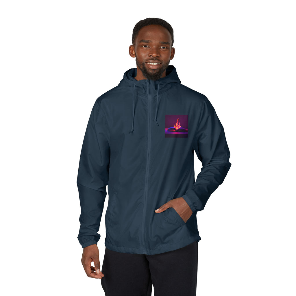 Truth Matters Windbreaker Jacket — Flame Logo Hooded Windbreaker