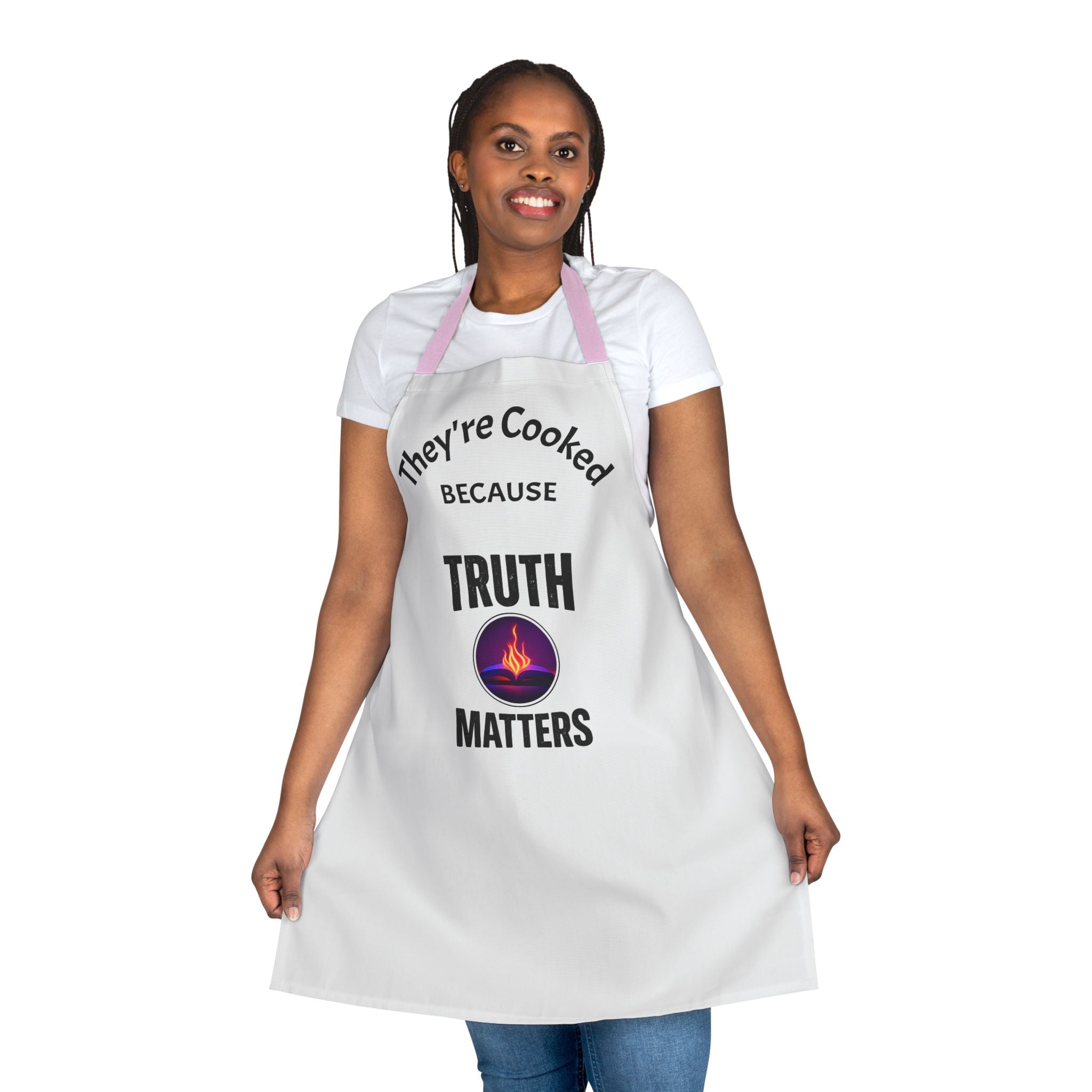 Truth Matters Apron – "They're Cooked Because Truth Matters" Chef Apron for Cooks & BBQ Lovers