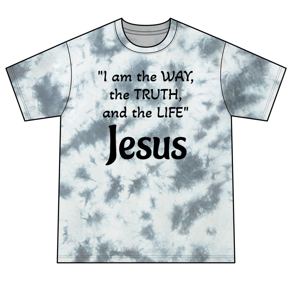 The Way Tie-Dye Tee — John 14:6 Christian Scripture Shirt