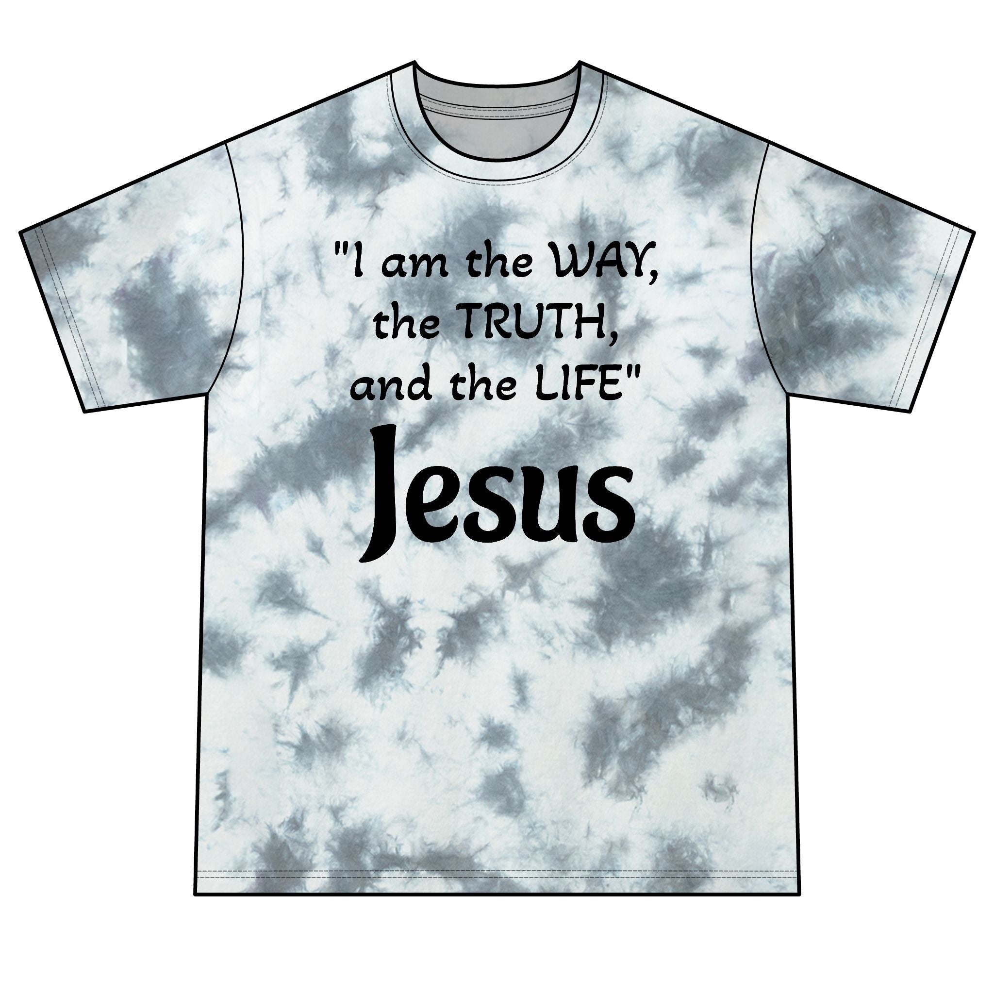 The Way Tie-Dye Tee — John 14:6 Christian Scripture Shirt