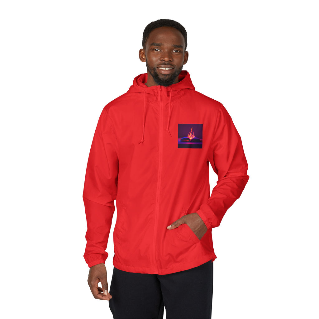 Truth Matters Windbreaker Jacket — Flame Logo Hooded Windbreaker