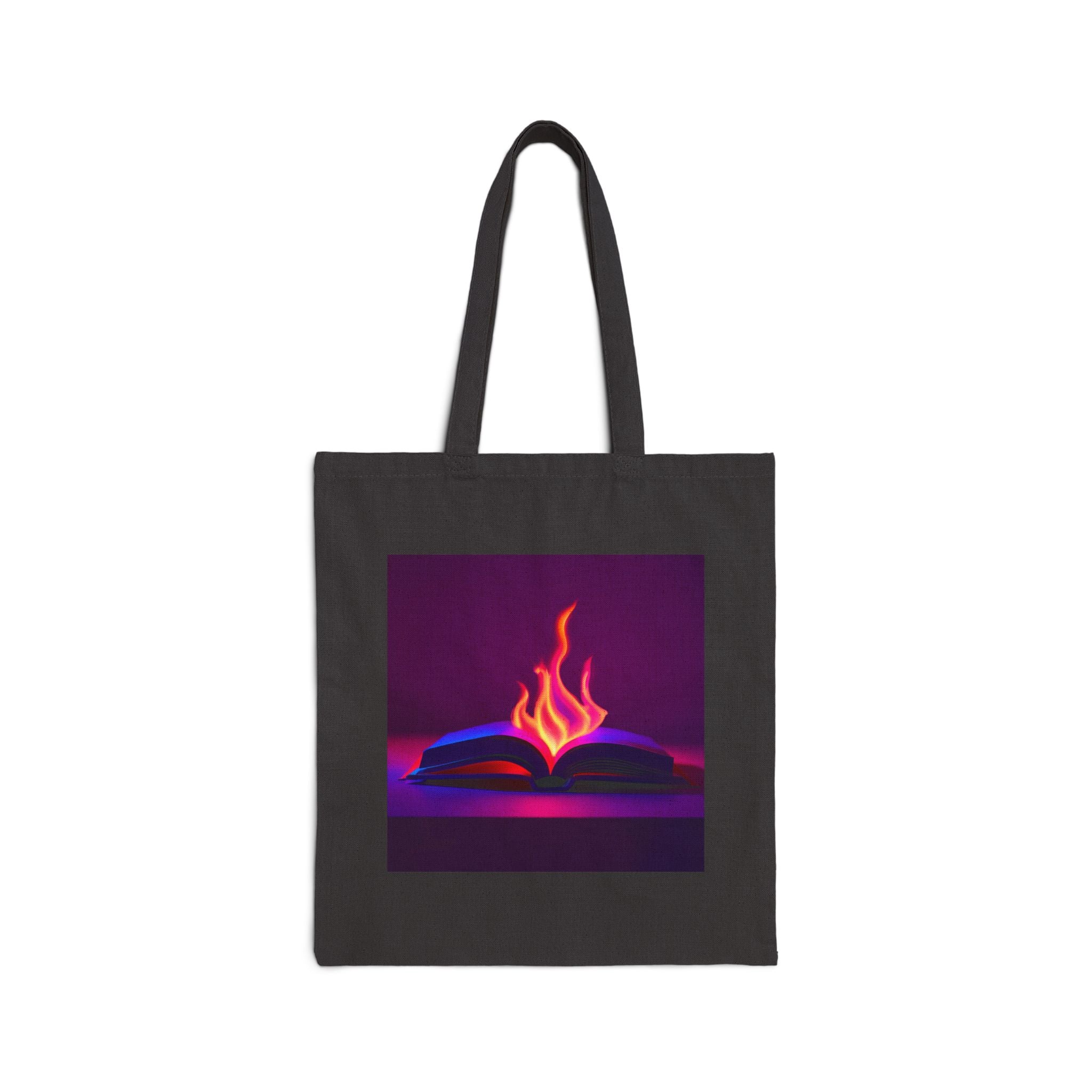 Truth Matters Canvas Tote Bag — Flaming Book Graphic Cotton Shopper