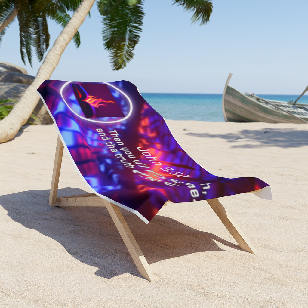 Beach Towel — John 8:32 Christian Scripture Beach Towel
