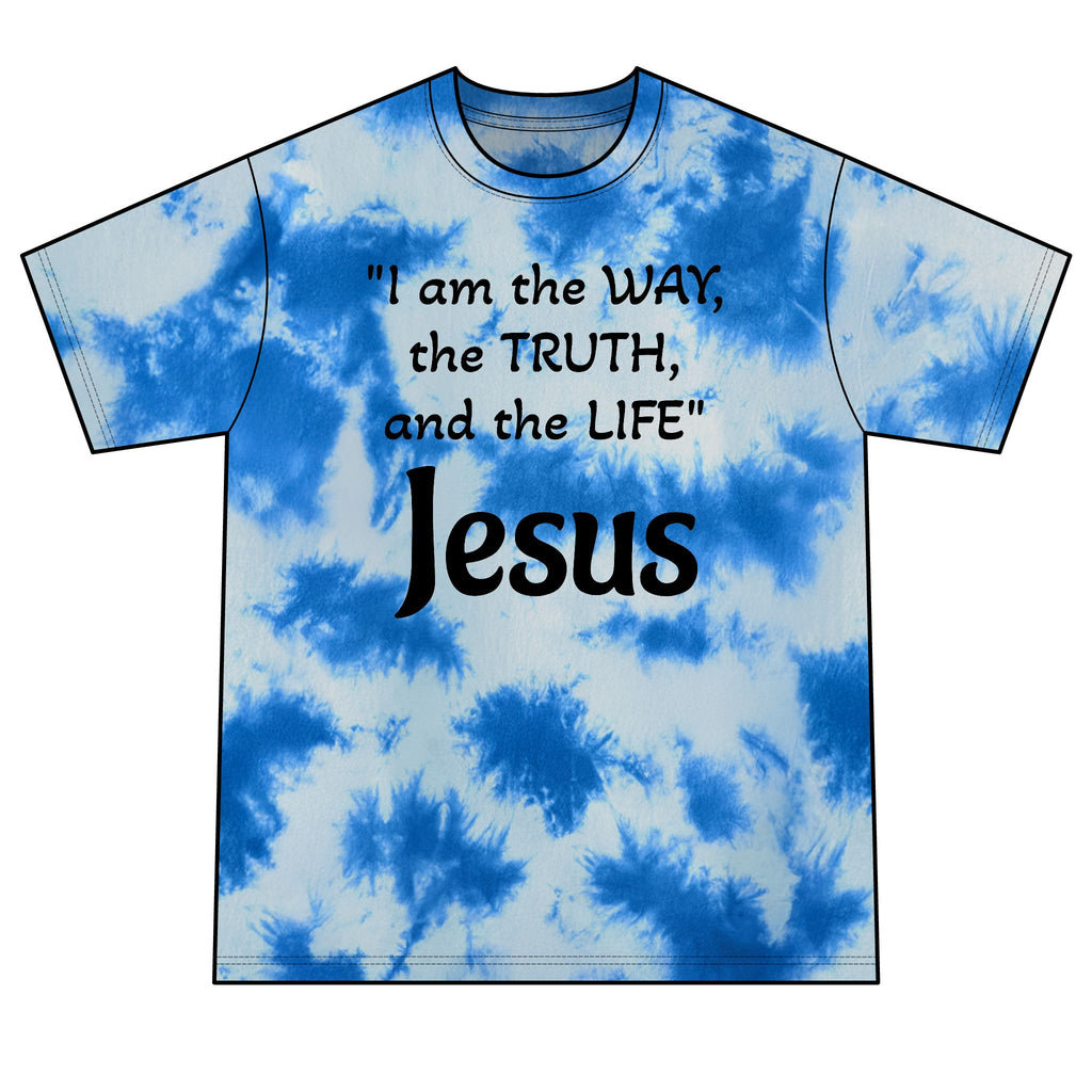 The Way Tie-Dye Tee — John 14:6 Christian Scripture Shirt