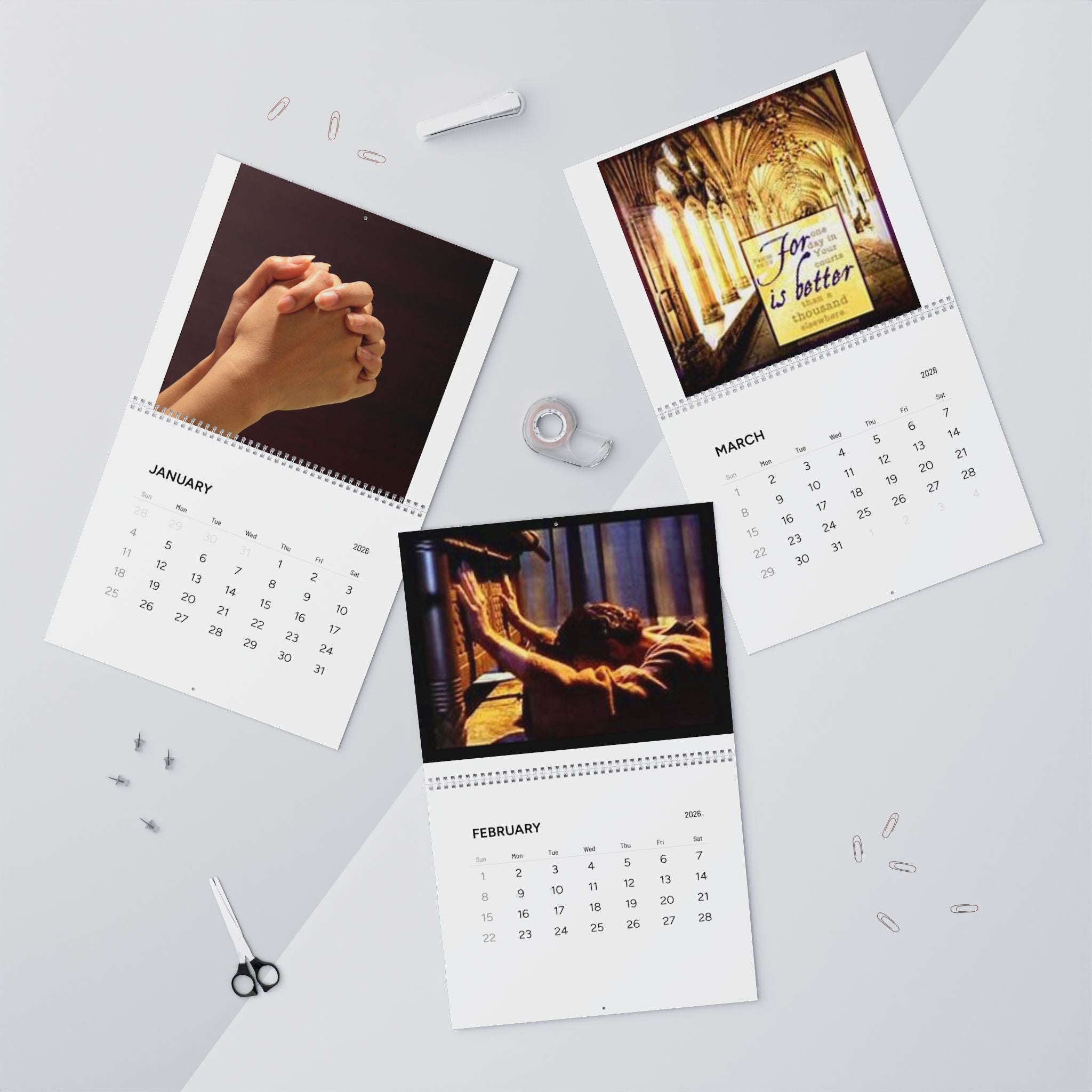2026 Revival NOW! Worship Wall Calendar — Monthly Faith & Prayer Photos
