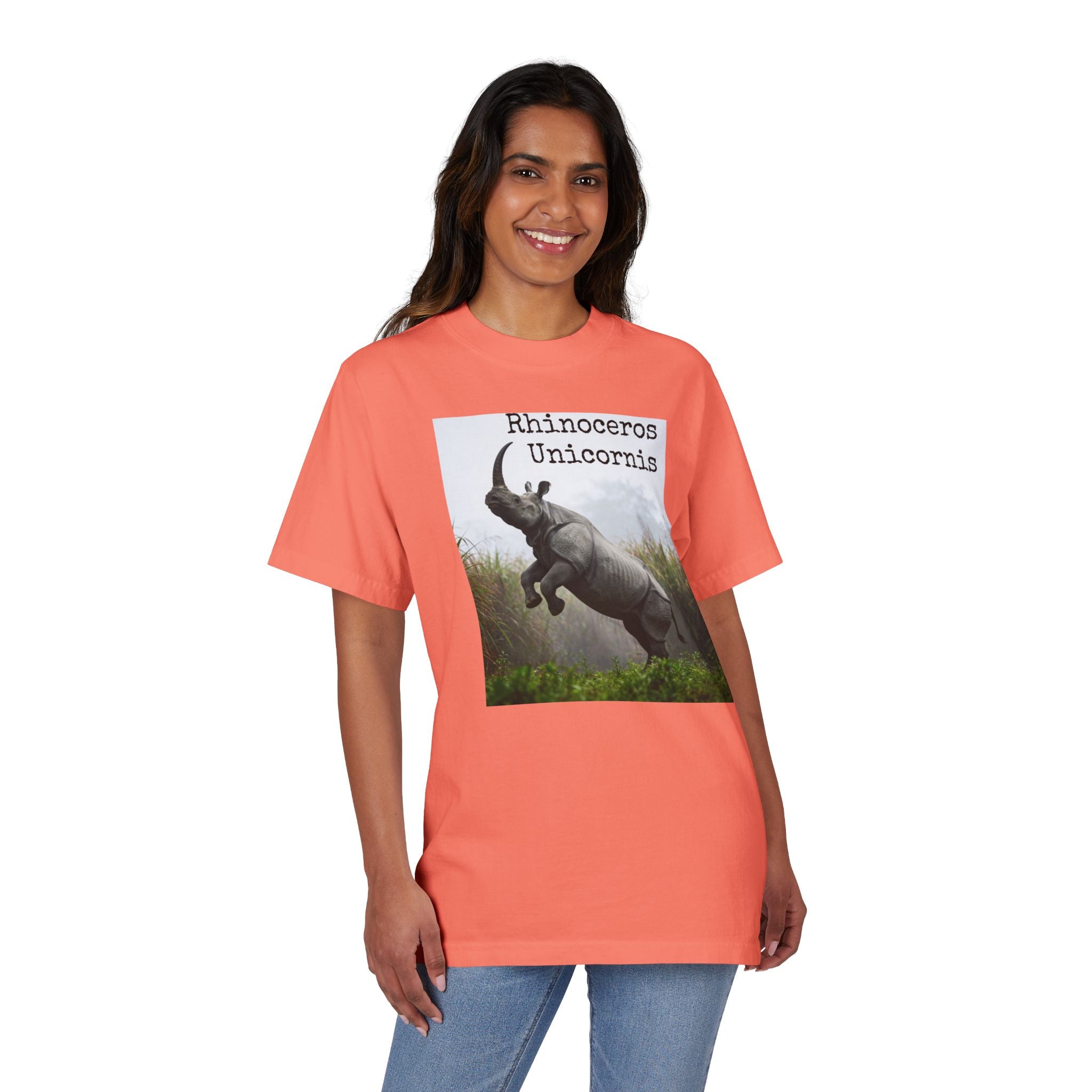 Rhinoceros Unicornis T‑Shirt — Psalm 92:10 Inspirational Rhino Graphic Tee