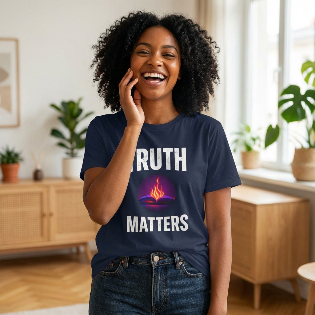 Truth Matters Brand T‑Shirt — Christian Faith Tee with Bible verse on back