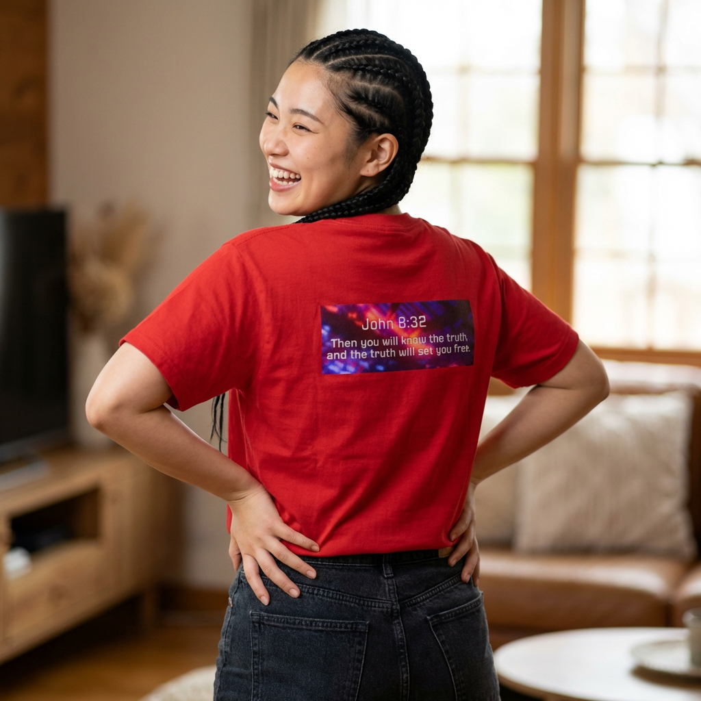 Truth Matters Brand T‑Shirt — Christian Faith Tee with Bible verse on back