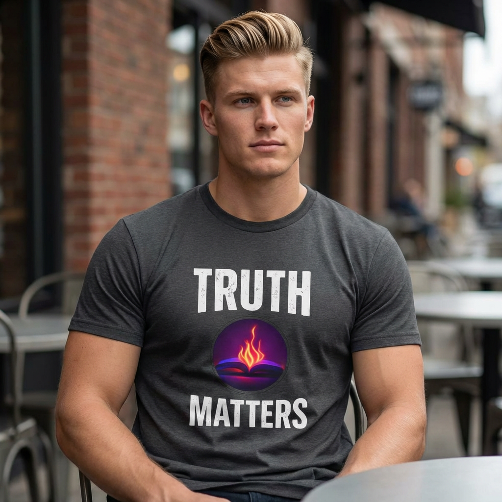 Truth Matters Brand T‑Shirt — Christian Faith Tee with Bible verse on back