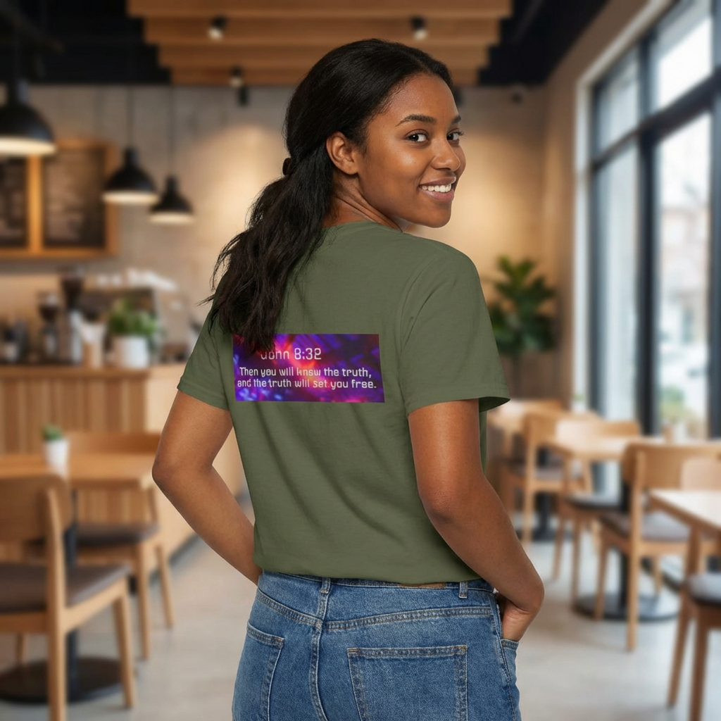 Truth Matters Brand T‑Shirt — Christian Faith Tee with Bible verse on back