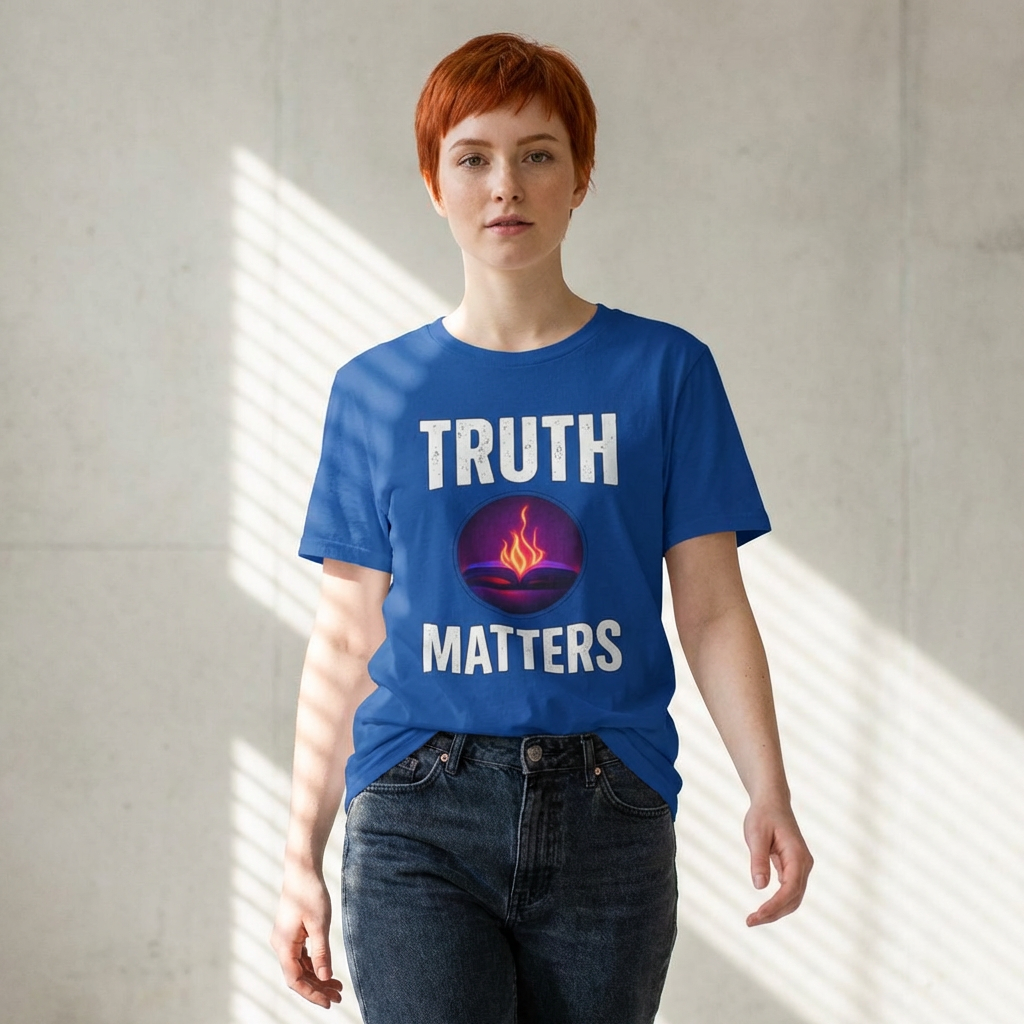 Truth Matters Brand T‑Shirt — Christian Faith Tee with Bible verse on back