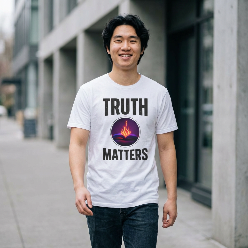 Truth Matters Brand T‑Shirt — Christian Faith Tee with Bible verse on back