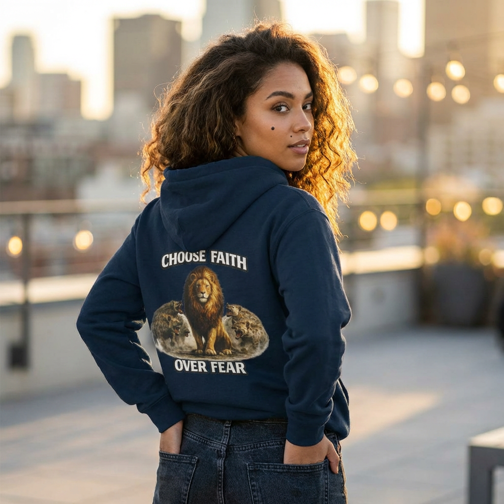 Faith over Fear Graphic Hooded Sweatshirt
