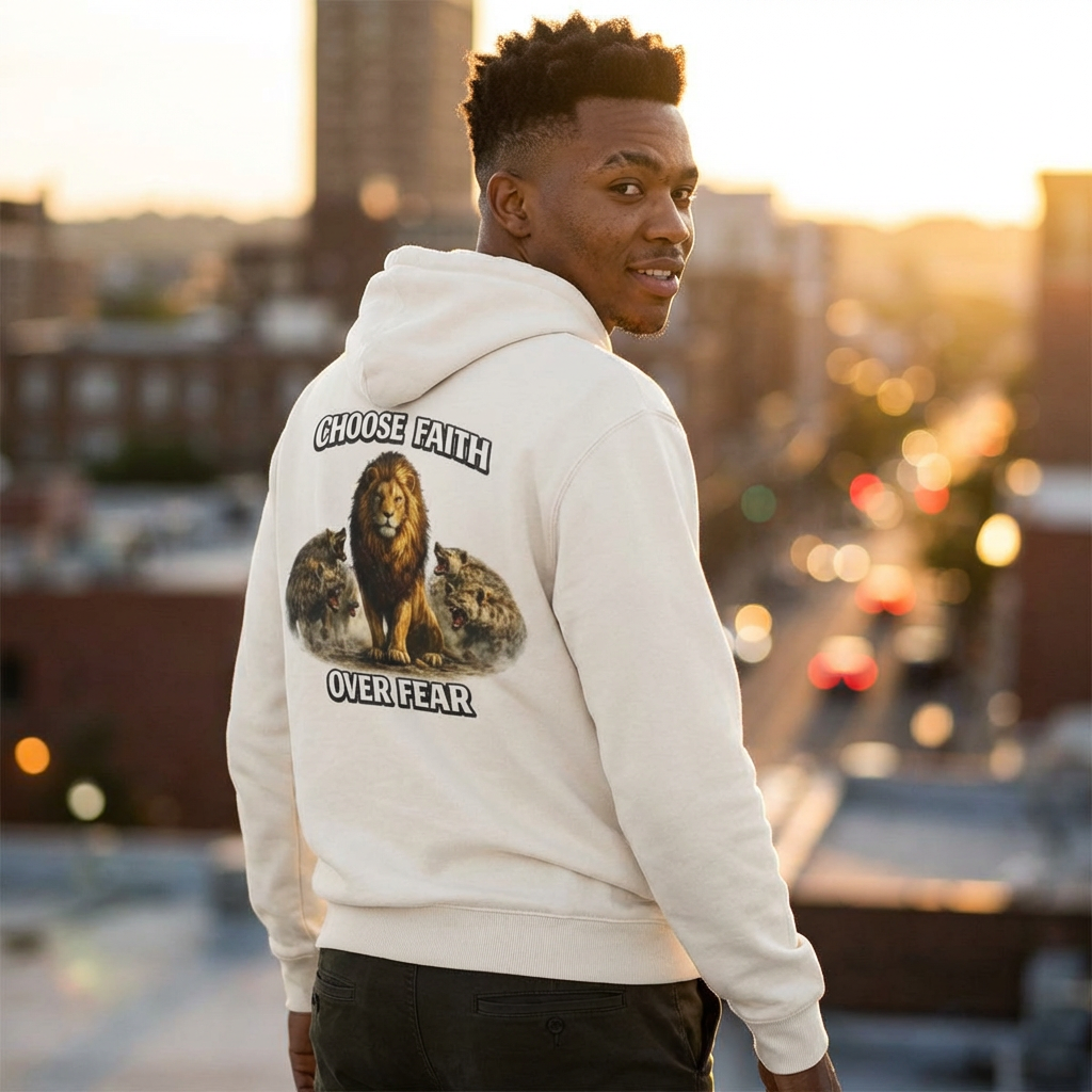 Faith over Fear Graphic Hooded Sweatshirt