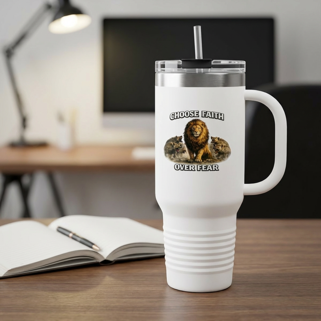 Choose Faith Over Fear 40oz Insulated Travel Mug