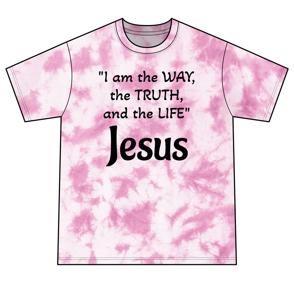 The Way Tie-Dye Tee — John 14:6 Christian Scripture Shirt