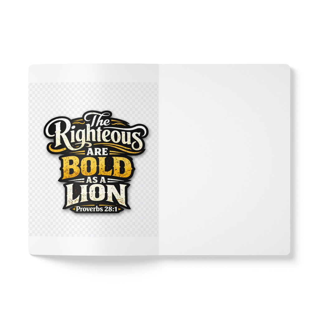 Faith Journal — "Choose Faith Over Fear" Lion Design (Proverbs 28:1)