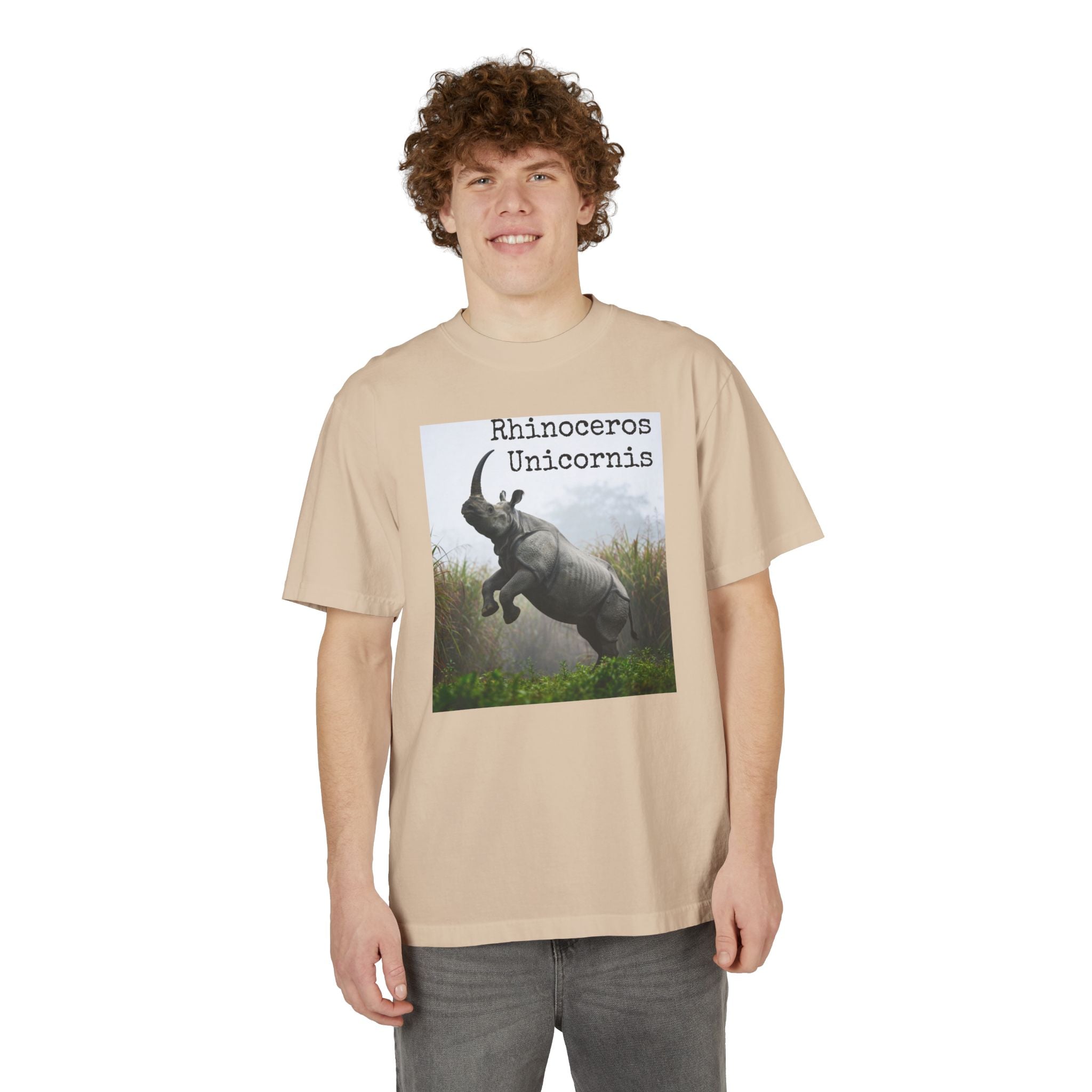 Rhinoceros Unicornis T‑Shirt — Psalm 92:10 Inspirational Rhino Graphic Tee