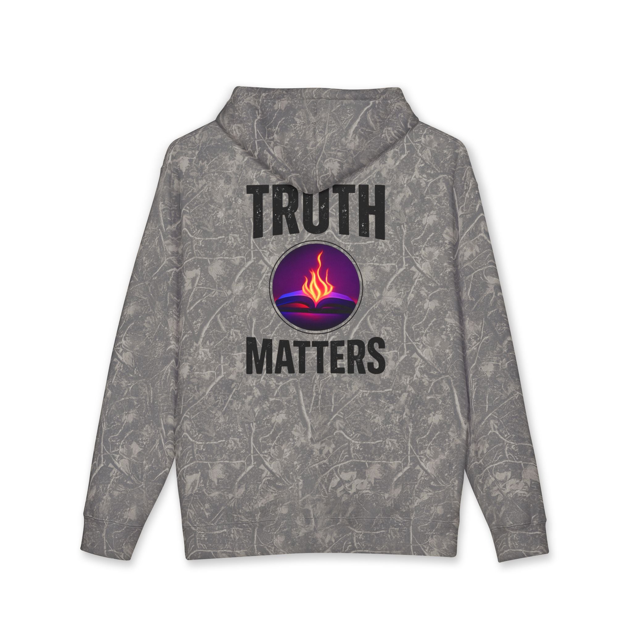 Truth Matters Hoodie — Spiritual Flame Graphic Hooded Sweatshirt