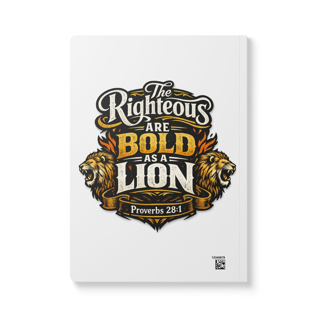 Faith Journal — "Choose Faith Over Fear" Lion Design (Proverbs 28:1)