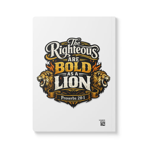 Faith Journal — "Choose Faith Over Fear" Lion Design (Proverbs 28:1)