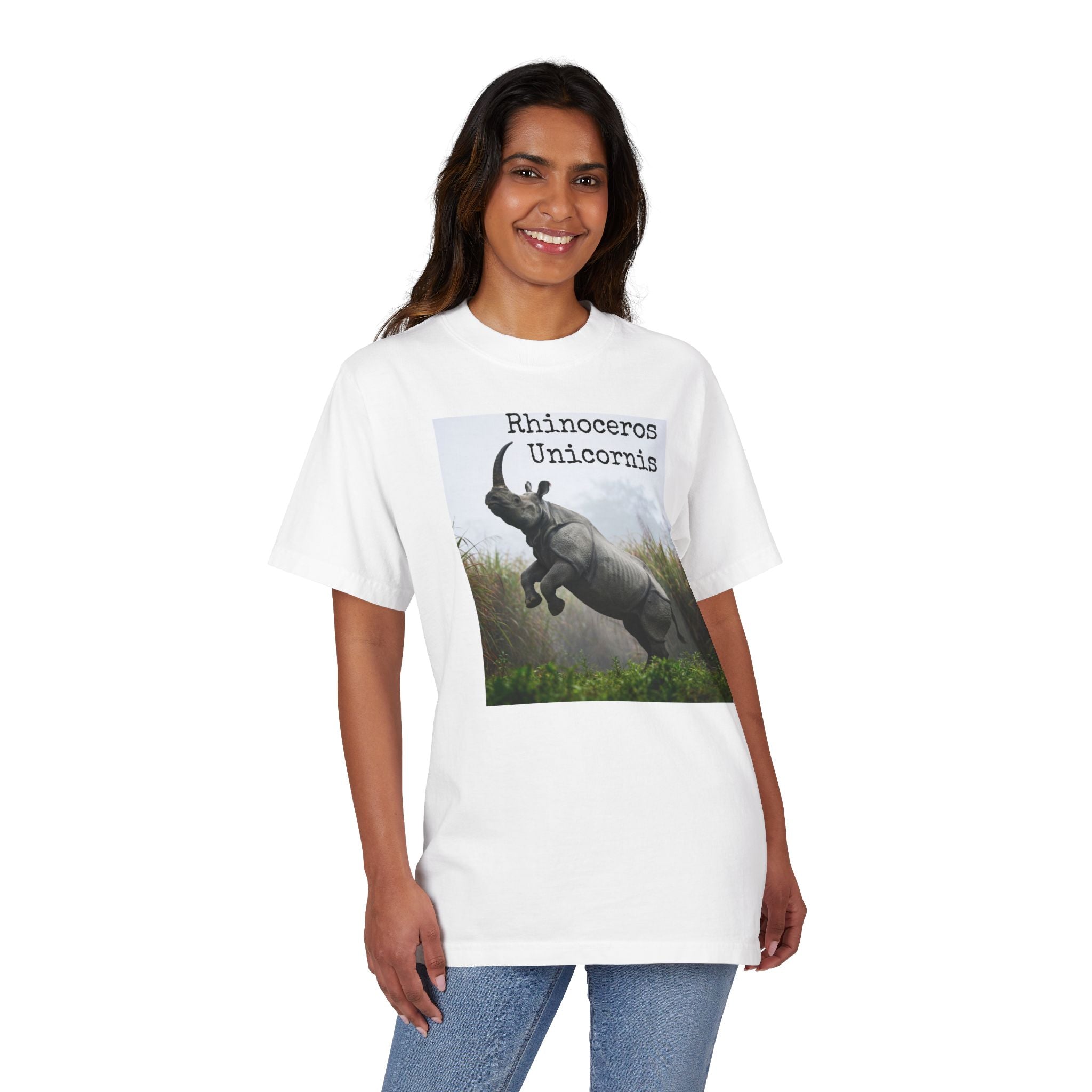 Rhinoceros Unicornis T‑Shirt — Psalm 92:10 Inspirational Rhino Graphic Tee