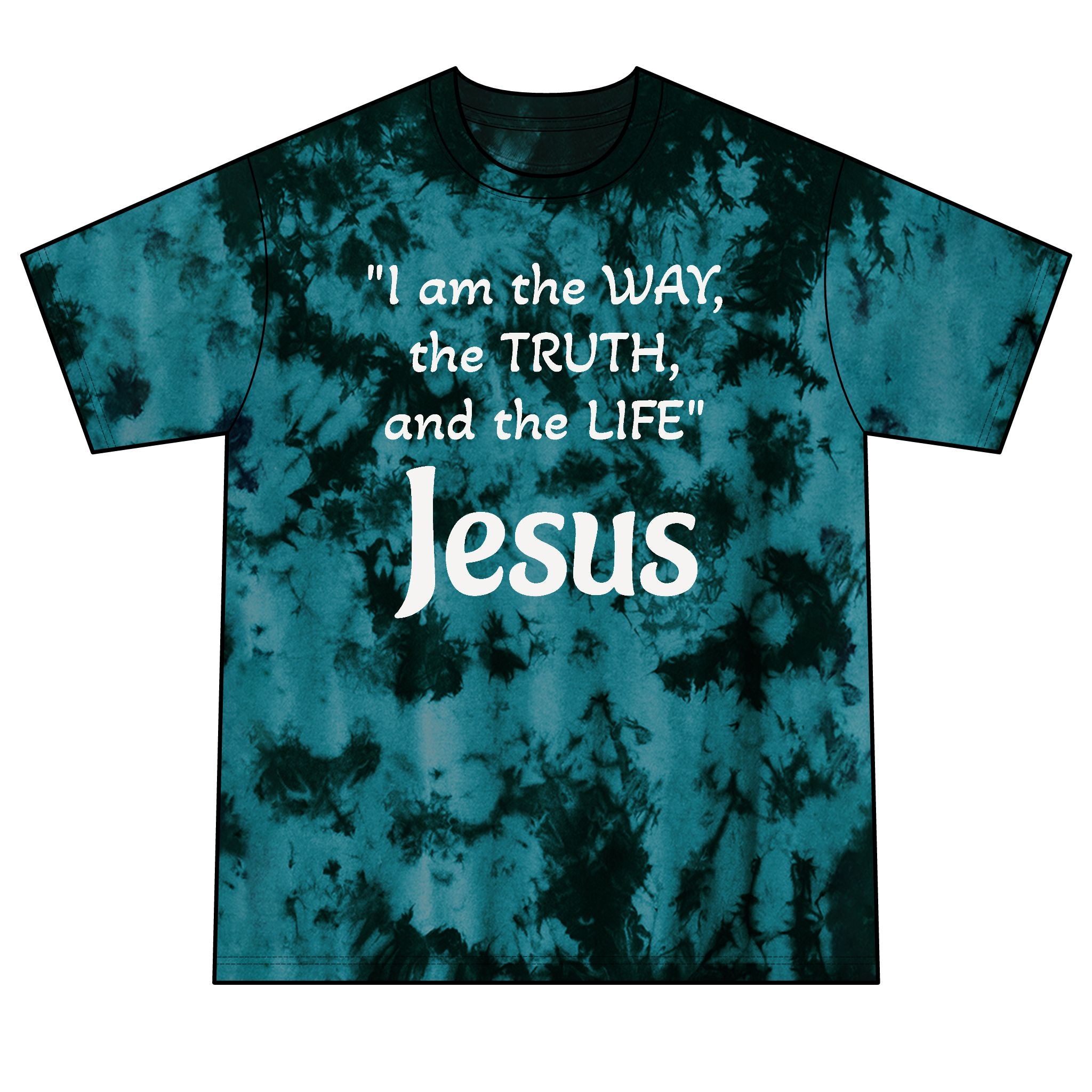The Way Tie-Dye Tee — John 14:6 Christian Scripture Shirt