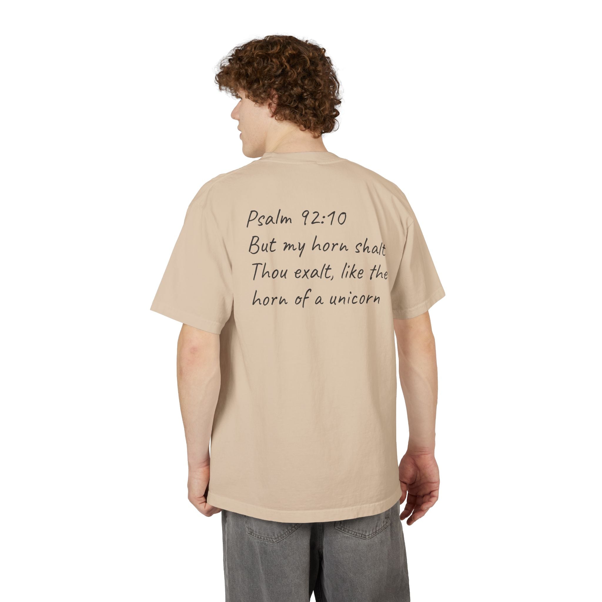 Rhinoceros Unicornis T‑Shirt — Psalm 92:10 Inspirational Rhino Graphic Tee