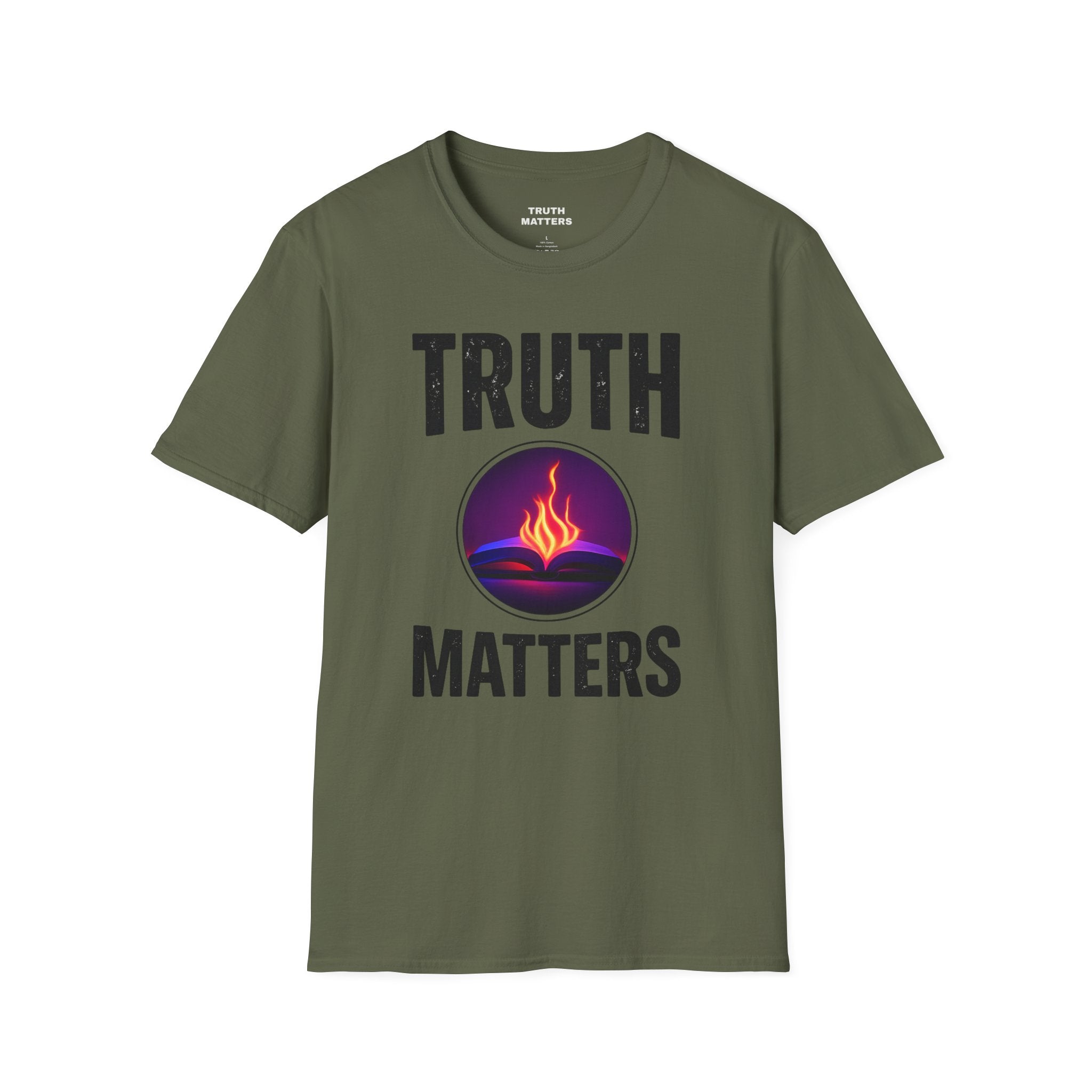 Truth Matters Brand T‑Shirt — Christian Faith Tee with Bible verse on back